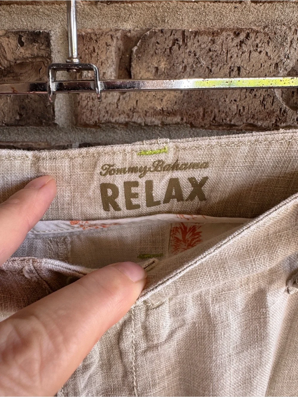 Tommy Bahama Relax Men’s 40x32 100% Linen Pants Beige Resort Casual